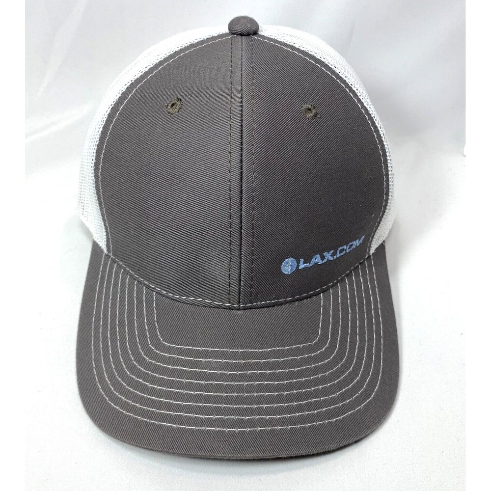 Lax.com Trucker Hat Gray White Mesh Snapback Lacrosse Ouray CLEAN!